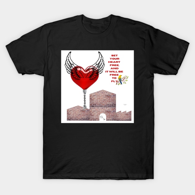 chained heart T-Shirt by urbanity jungle